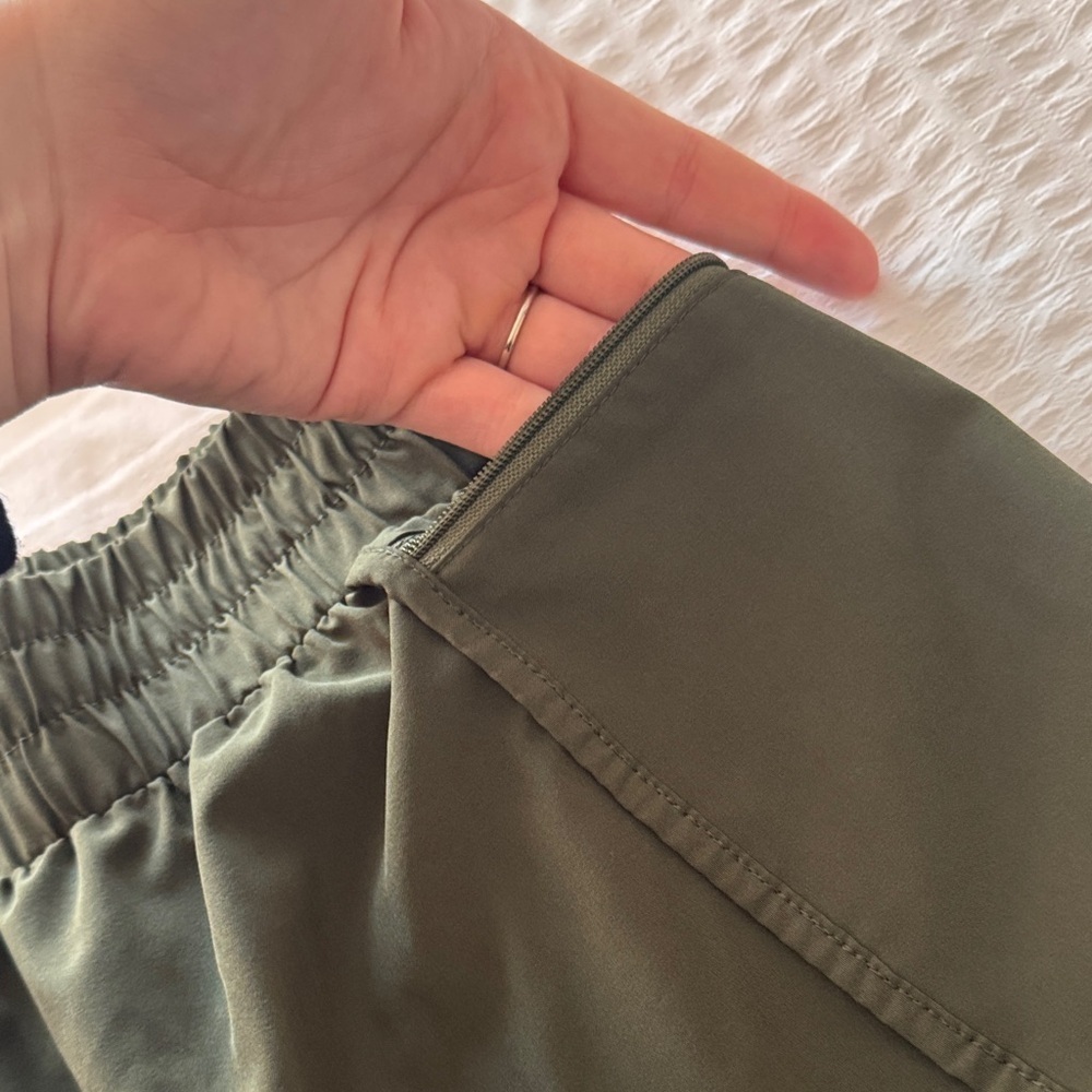 Olive Green Women's Shorts - Picture 2 of 4